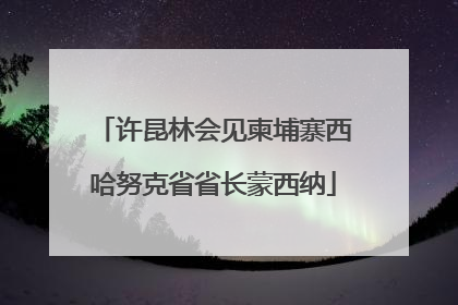 许昆林会见柬埔寨西哈努克省省长蒙西纳