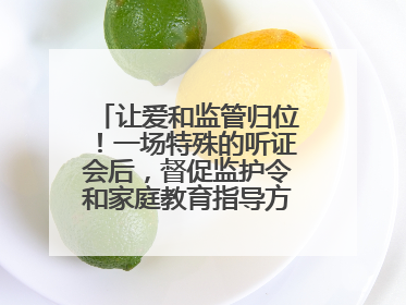 让爱和监管归位！一场特殊的听证会后，督促监护令和家庭教育指导方案同时送达