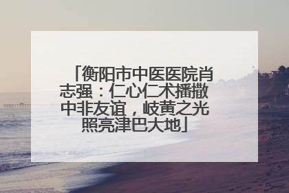 衡阳市中医医院肖志强：仁心仁术播撒中非友谊，岐黄之光照亮津巴大地