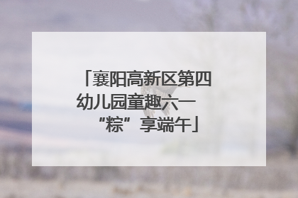 襄阳高新区第四幼儿园童趣六一 “粽”享端午