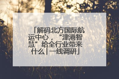 解码北方国际航运中心，“津港智慧”给全行业带来什么│一线调研