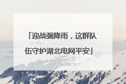 迎战强降雨，这群队伍守护湖北电网平安