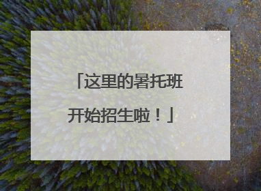 这里的暑托班开始招生啦！