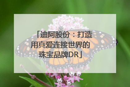 迪阿股份：打造用真爱连接世界的珠宝品牌DR