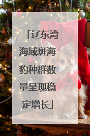 辽东湾海域斑海豹种群数量呈现稳定增长