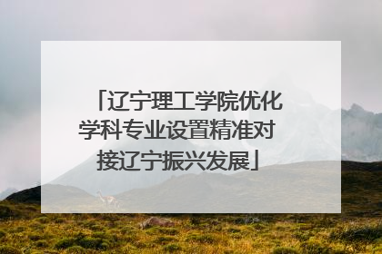 辽宁理工学院优化学科专业设置精准对接辽宁振兴发展