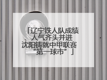 辽宁铁人队成绩、人气齐头并进 沈阳铸就中甲联赛“第一球市”