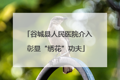 谷城县人民医院介入彰显“绣花”功夫