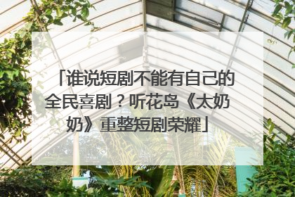 谁说短剧不能有自己的全民喜剧？听花岛《太奶奶》重整短剧荣耀