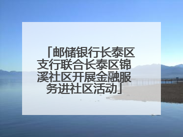 邮储银行长泰区支行联合长泰区锦溪社区开展金融服务进社区活动