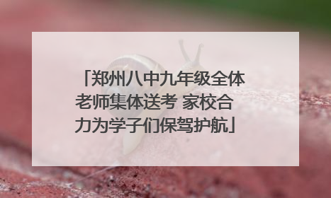 郑州八中九年级全体老师集体送考 家校合力为学子们保驾护航