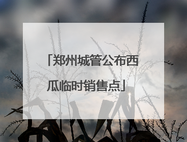 郑州城管公布西瓜临时销售点