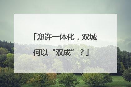 郑许一体化，双城何以“双成”？