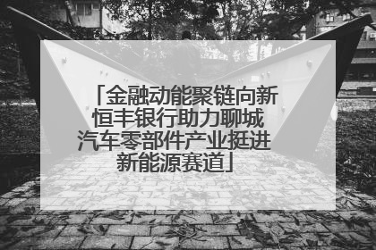 金融动能聚链向新 恒丰银行助力聊城汽车零部件产业挺进新能源赛道