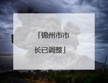 锦州市市长已调整