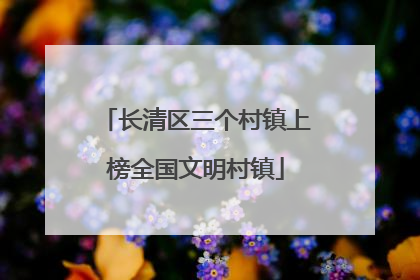 长清区三个村镇上榜全国文明村镇