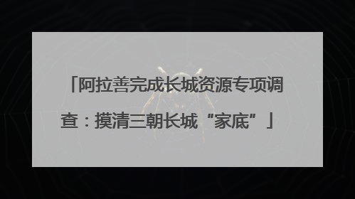 阿拉善完成长城资源专项调查：摸清三朝长城“家底”