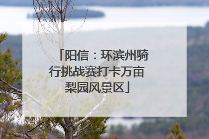 阳信：环滨州骑行挑战赛打卡万亩梨园风景区