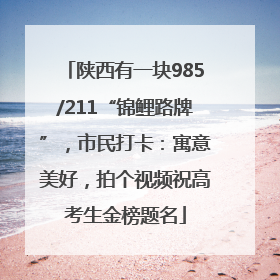 陕西有一块985/211“锦鲤路牌”，市民打卡：寓意美好，拍个视频祝高考生金榜题名