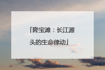 隆宝滩：长江源头的生命律动
