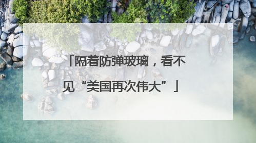 隔着防弹玻璃，看不见“美国再次伟大”