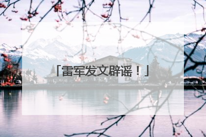 雷军发文辟谣！