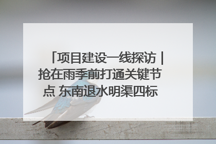 项目建设一线探访｜抢在雨季前打通关键节点 东南退水明渠四标段项目顺利完工