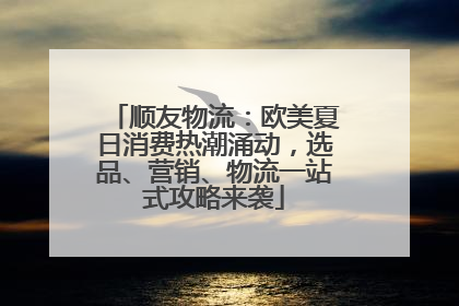 顺友物流：欧美夏日消费热潮涌动，选品、营销、物流一站式攻略来袭