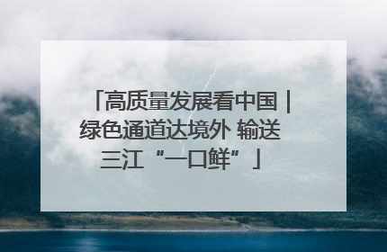 高质量发展看中国｜绿色通道达境外 输送三江“一口鲜”