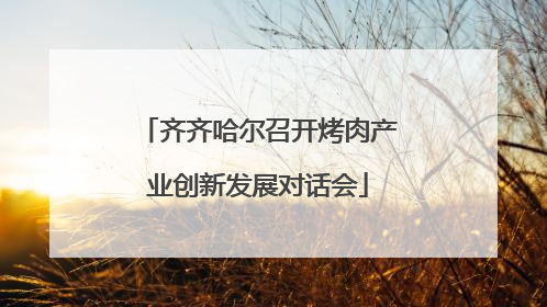 齐齐哈尔召开烤肉产业创新发展对话会