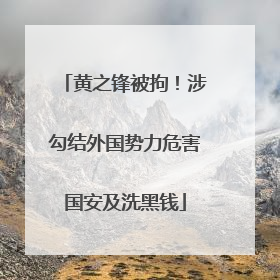 黄之锋被拘！涉勾结外国势力危害国安及洗黑钱