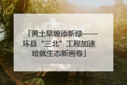 黄土旱塬添新绿——环县“三北”工程加速绘就生态新画卷