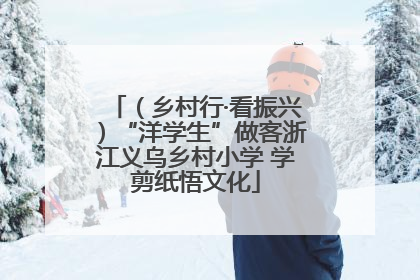 （乡村行·看振兴）“洋学生”做客浙江义乌乡村小学 学剪纸悟文化
