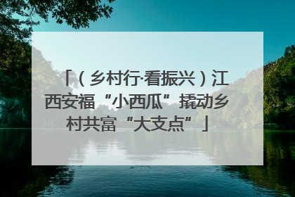 （乡村行·看振兴）江西安福“小西瓜”撬动乡村共富“大支点”