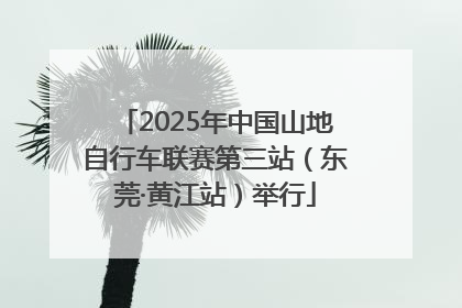 2025年中国山地自行车联赛第三站（东莞·黄江站）举行