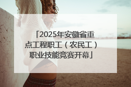2025年安徽省重点工程职工（农民工）职业技能竞赛开幕