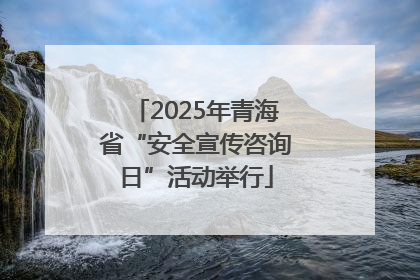 2025年青海省“安全宣传咨询日”活动举行