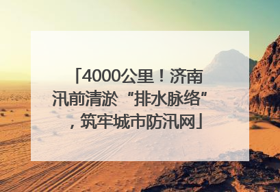 4000公里！济南汛前清淤“排水脉络”，筑牢城市防汛网