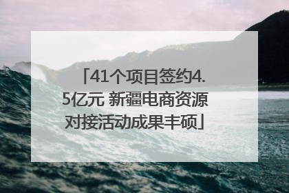 41个项目签约4.5亿元 新疆电商资源对接活动成果丰硕