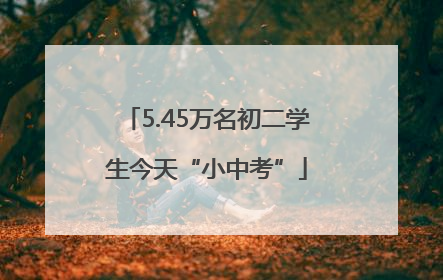 5.45万名初二学生今天“小中考”