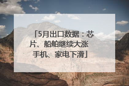 5月出口数据：芯片、船舶继续大涨 手机、家电下滑