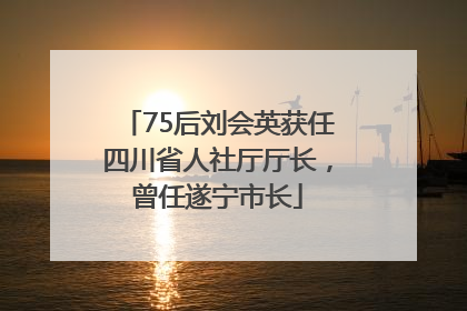 75后刘会英获任四川省人社厅厅长，曾任遂宁市长