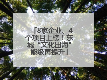 8家企业、4个项目上榜！东城“文化出海”能级再提升
