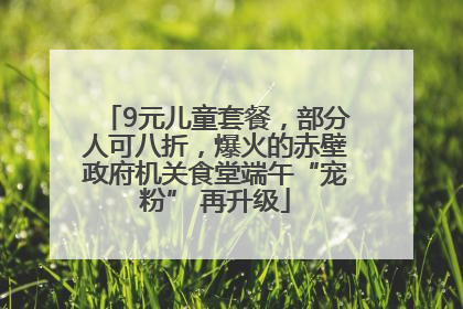 9元儿童套餐，部分人可八折，爆火的赤壁政府机关食堂端午“宠粉” 再升级
