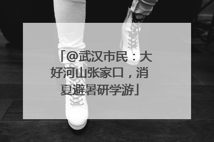 @武汉市民：大好河山张家口，消夏避暑研学游