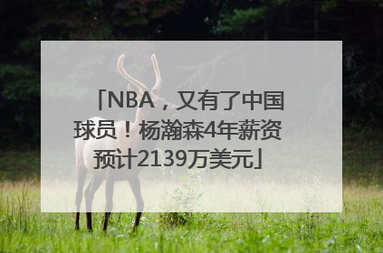 NBA，又有了中国球员！杨瀚森4年薪资预计2139万美元